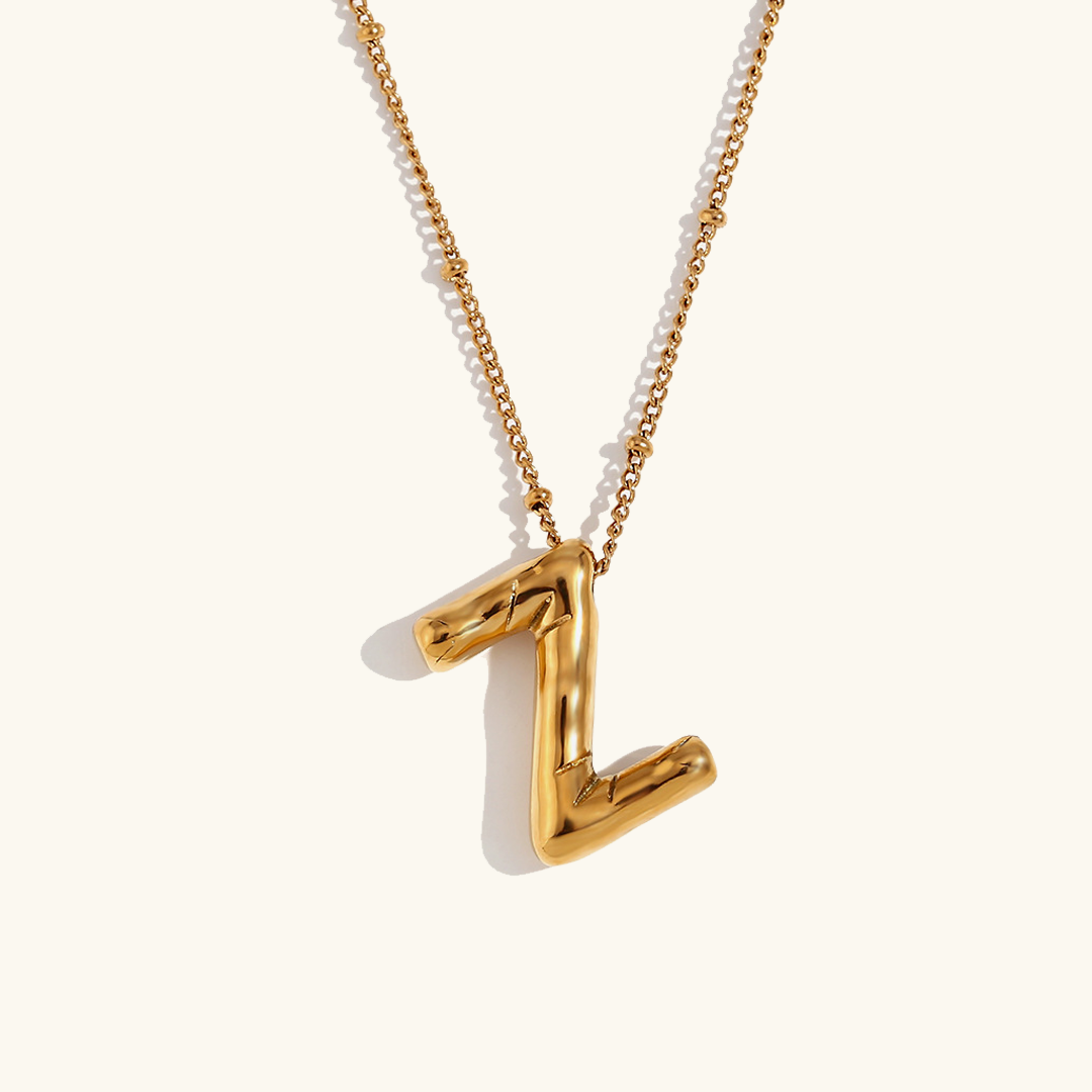 Gold Initial Necklace | 18k Gold-Plated Pendant with Hypoallergenic Design 28
