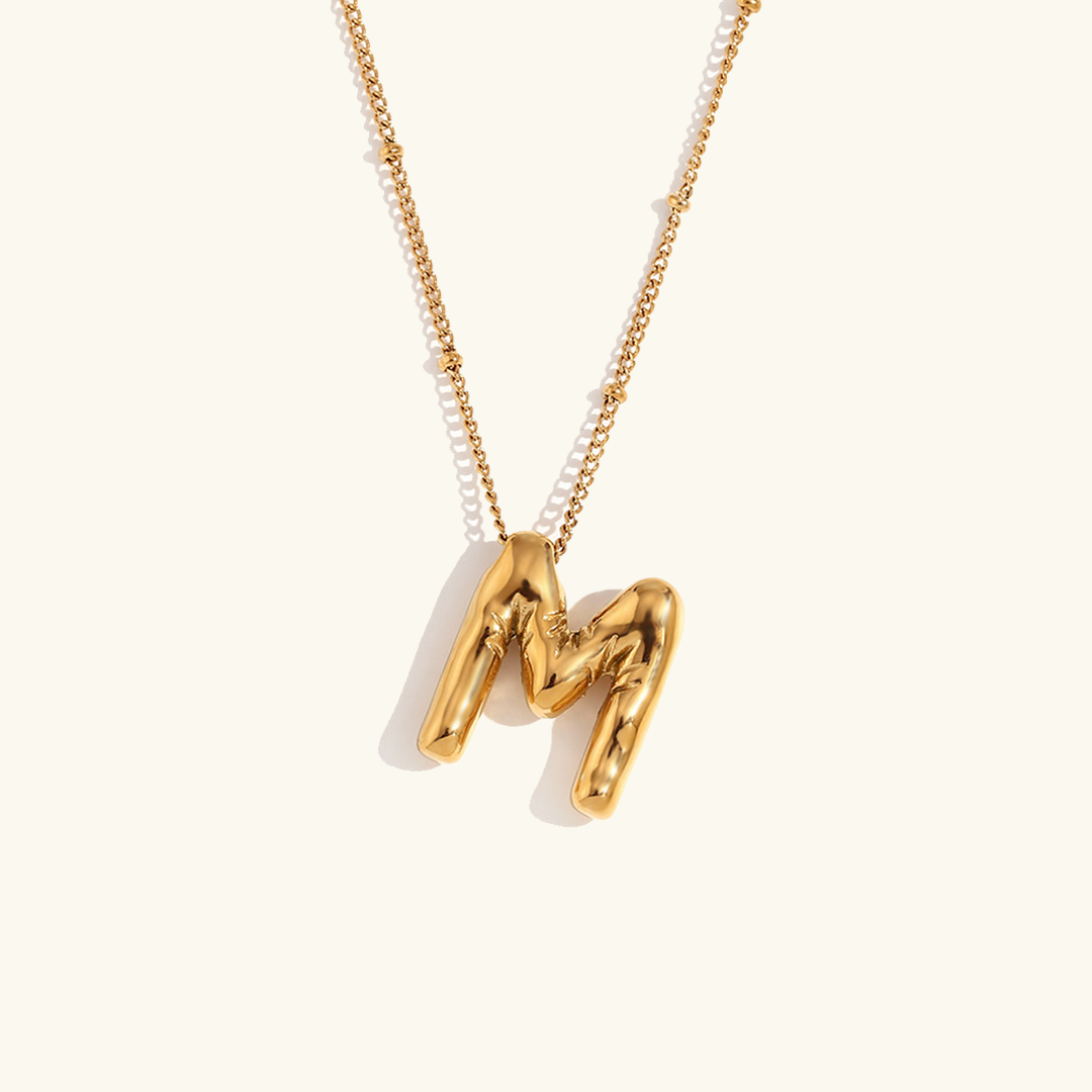 Gold Initial Necklace | 18k Gold-Plated Pendant with Hypoallergenic Design 29