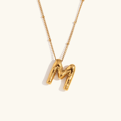 Gold Initial Necklace | 18k Gold-Plated Pendant with Hypoallergenic Design 29
