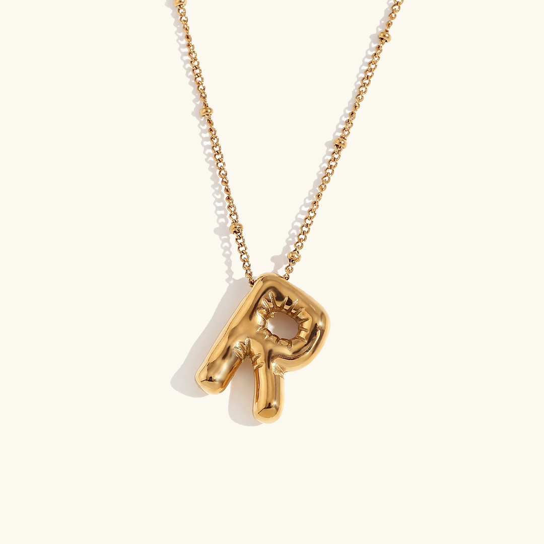 Gold Initial Necklace | 18k Gold-Plated Pendant with Hypoallergenic Design 30