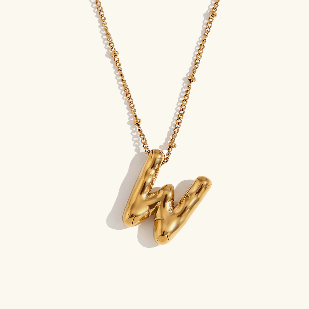 Gold Initial Necklace | 18k Gold-Plated Pendant with Hypoallergenic Design 32