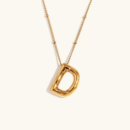 Gold Initial Necklace | 18k Gold-Plated Pendant with Hypoallergenic Design 34