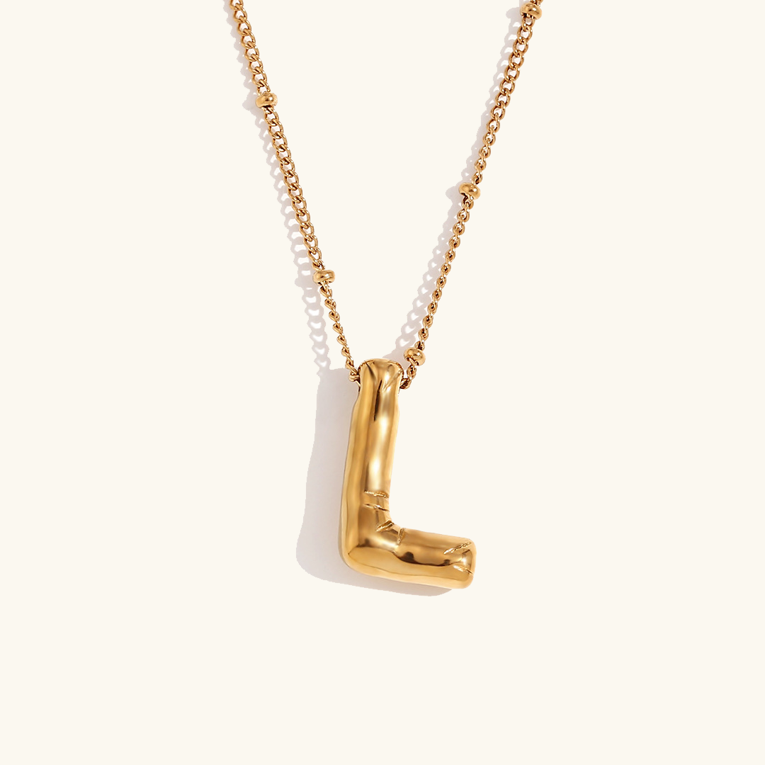 Gold Initial Necklace | 18k Gold-Plated Pendant with Hypoallergenic Design 37