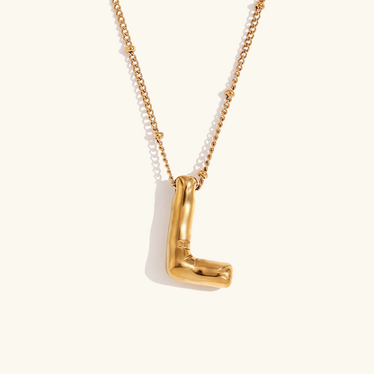 Gold Initial Necklace | 18k Gold-Plated Pendant with Hypoallergenic Design 37
