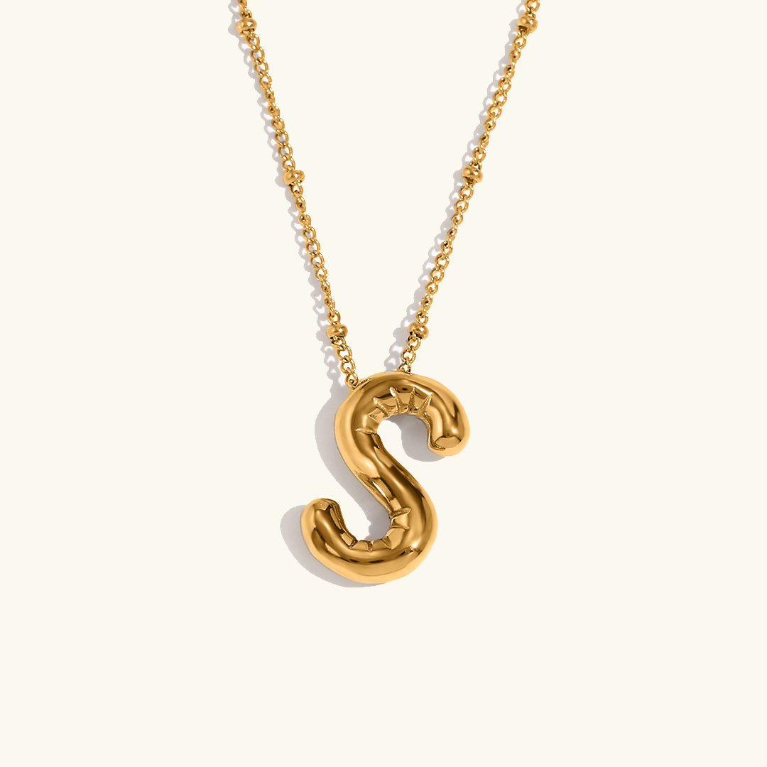 Gold Initial Necklace | 18k Gold-Plated Pendant with Hypoallergenic Design 39