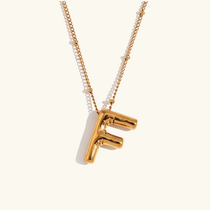 Gold Initial Necklace | 18k Gold-Plated Pendant with Hypoallergenic Design 42