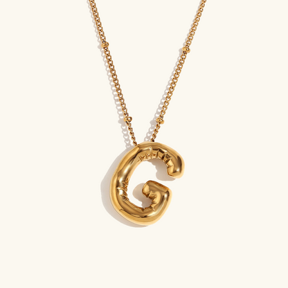 Gold Initial Necklace | 18k Gold-Plated Pendant with Hypoallergenic Design 44