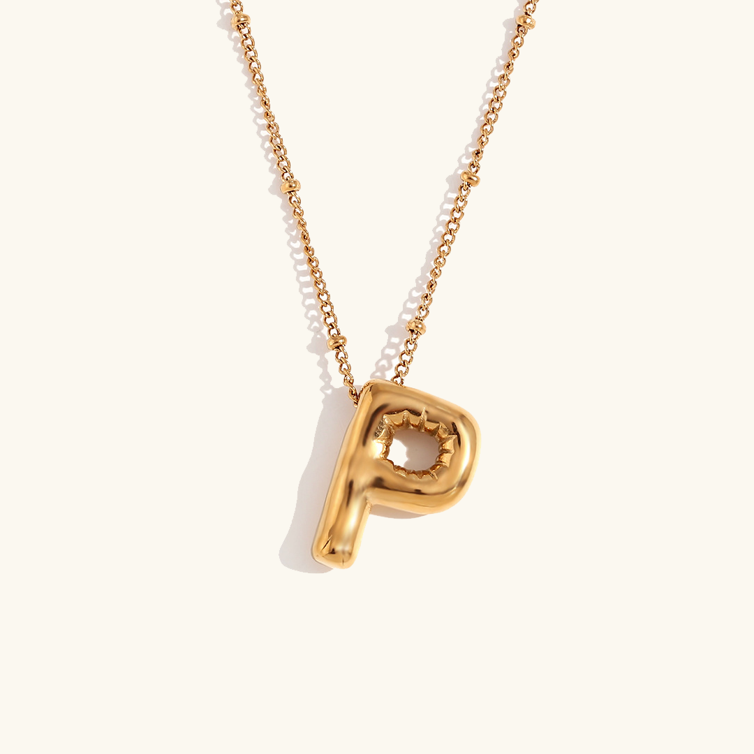 Gold Initial Necklace | 18k Gold-Plated Pendant with Hypoallergenic Design 46