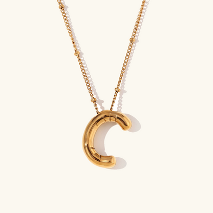 Gold Initial Necklace | 18k Gold-Plated Pendant with Hypoallergenic Design 47