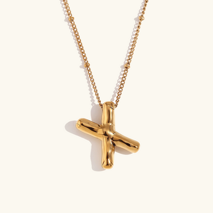Gold Initial Necklace | 18k Gold-Plated Pendant with Hypoallergenic Design 48