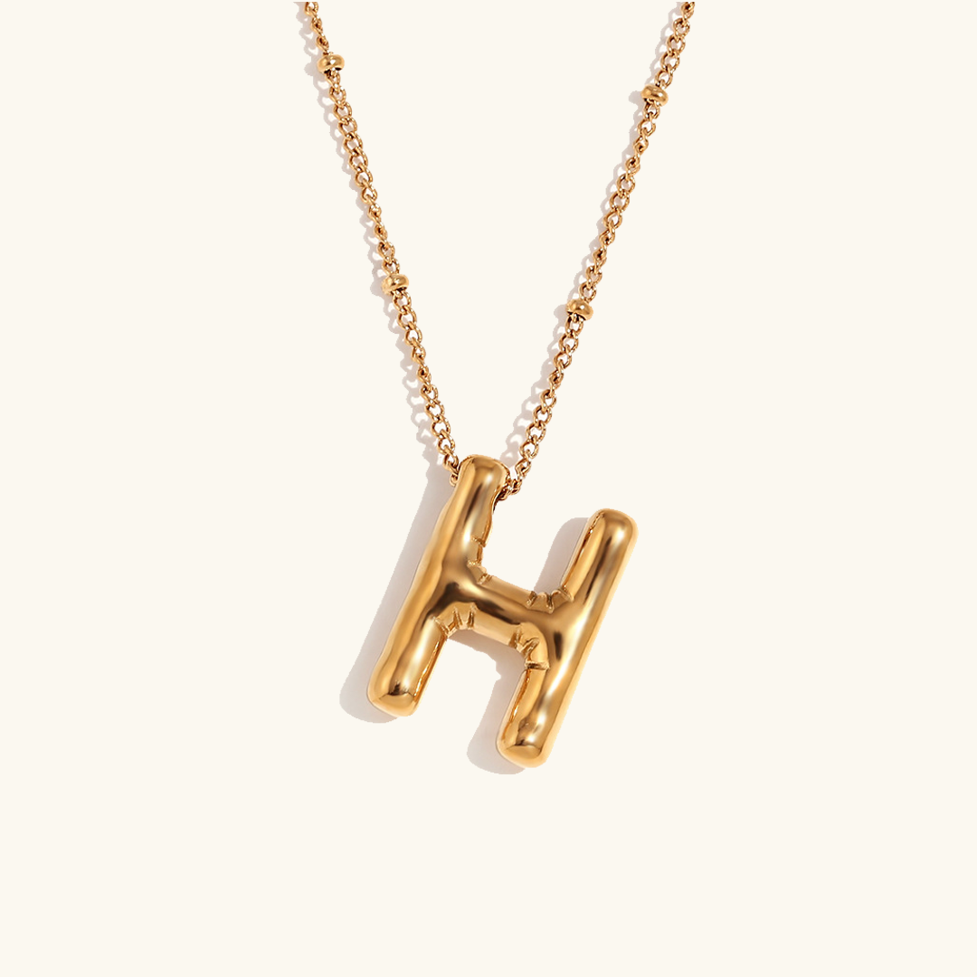 Gold Initial Necklace | 18k Gold-Plated Pendant with Hypoallergenic Design 50