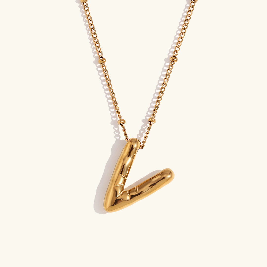 Gold Initial Necklace | 18k Gold-Plated Pendant with Hypoallergenic Design 51