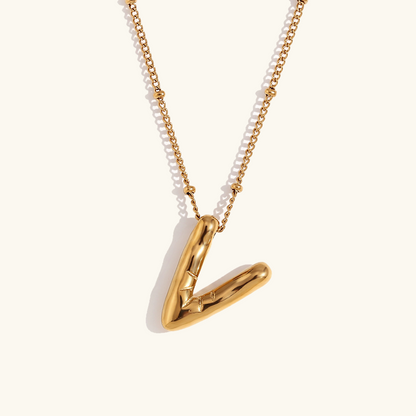 Gold Initial Necklace | 18k Gold-Plated Pendant with Hypoallergenic Design 51