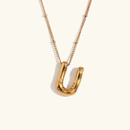 Gold Initial Necklace | 18k Gold-Plated Pendant with Hypoallergenic Design 54