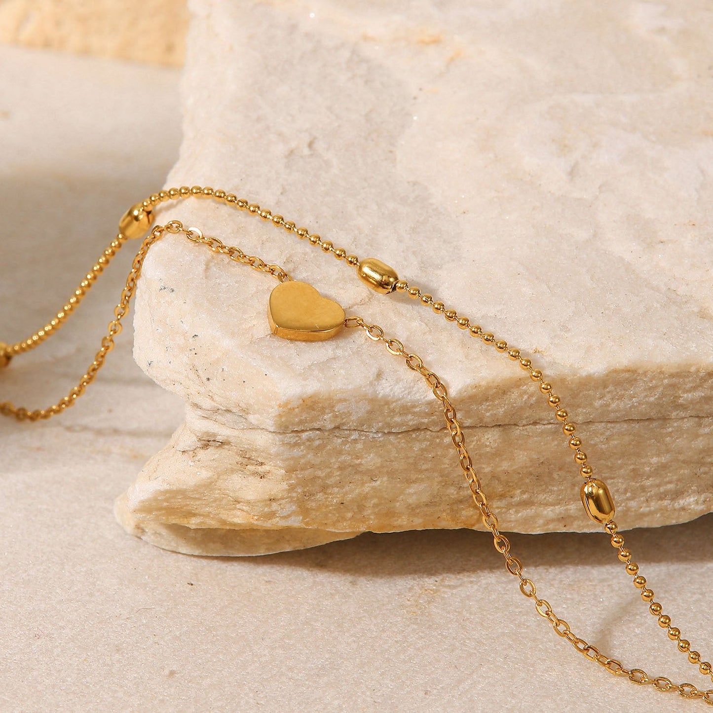 Gold Layered Anklet | Water-Resistant 18k Gold with Adjustable Length 1