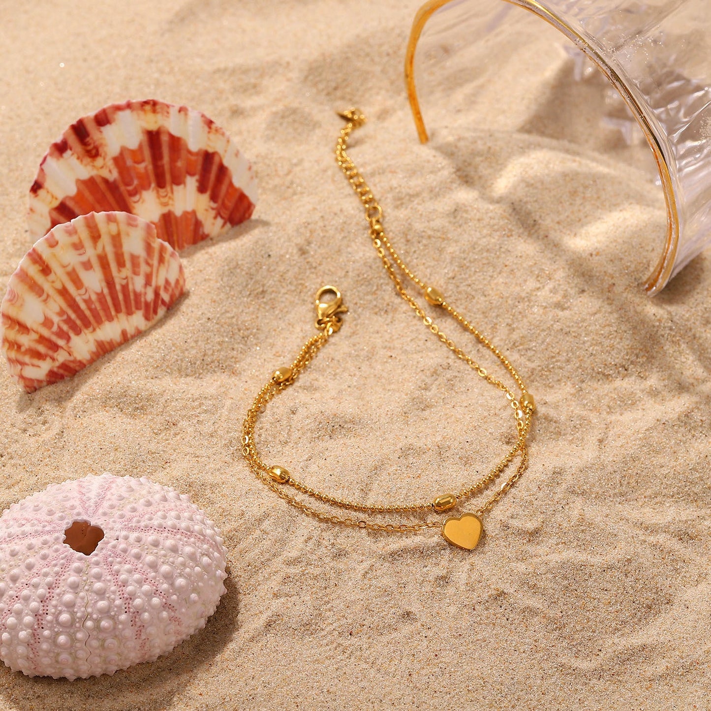 Gold Layered Anklet | Water-Resistant 18k Gold with Adjustable Length 3
