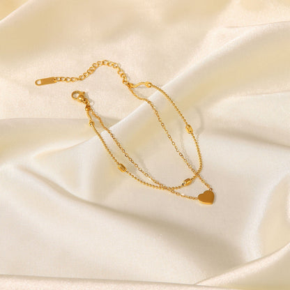Gold Layered Anklet | Water-Resistant 18k Gold with Adjustable Length 4
