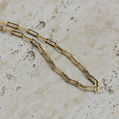 Gold Necklace | Tarnish Resistant Stainless Steel Chain with Vintage Finish 3