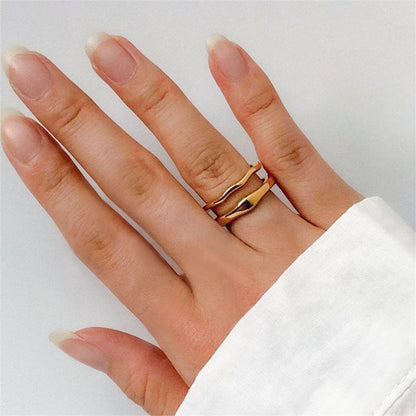Gold Stacker Ring | Ethically Sourced Stainless Steel-Plated 14k Gold 1