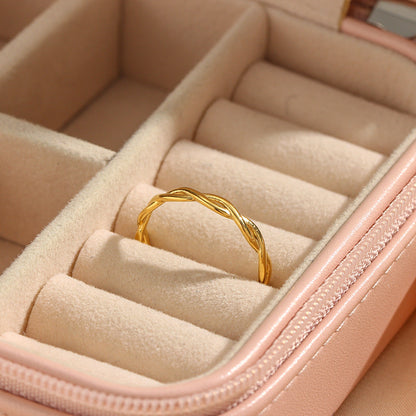 Gold Twisted Ring | Ethically Sourced Stainless Steel-Plated 18k Gold 5