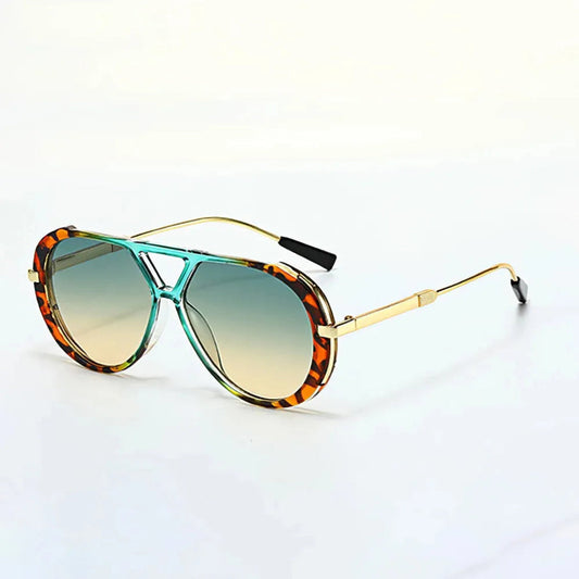 Gradient Aviator Sunglasses | Oversized Retro Design with UV400 Protection 1