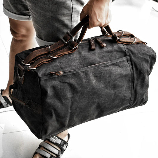 Waterproof Canvas Weekend Duffle Bag