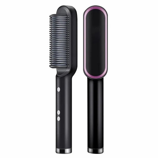 Hair Dryer Brush | 2-in-1 Straighten and Curl with Tourmaline Ceramic 0