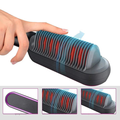 Hair Dryer Brush | 2-in-1 Straighten and Curl with Tourmaline Ceramic 3