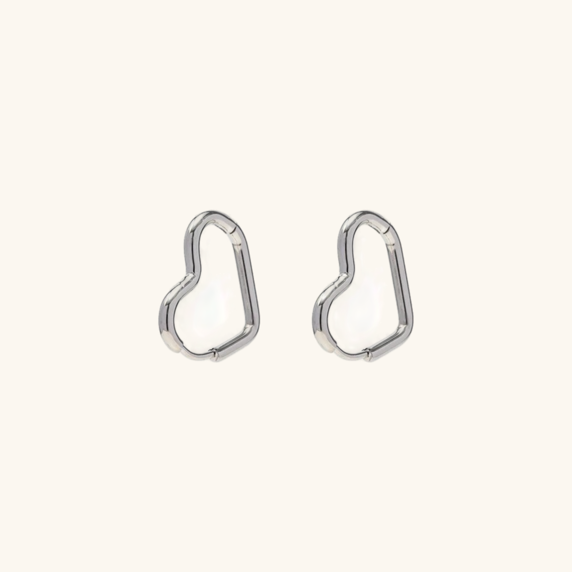 Heart-Shaped Hoop Earrings | Waterproof 18k Gold with Hypoallergenic Design 3