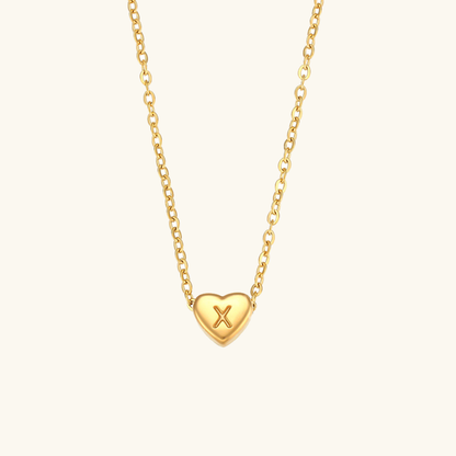 Heart Initial Necklace | Waterproof 18k Gold with Personalization 13