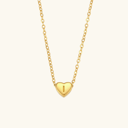 Heart Initial Necklace | Waterproof 18k Gold with Personalization 20