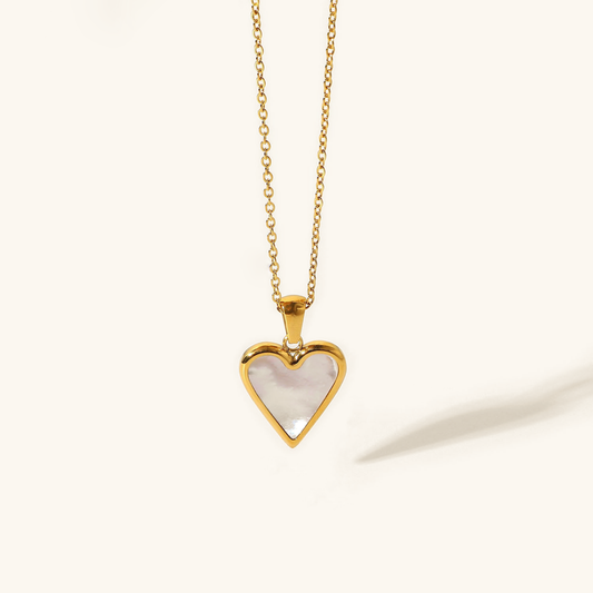 Heart Pendant Necklace | Waterproof Gold Chain with Timeless Design 0