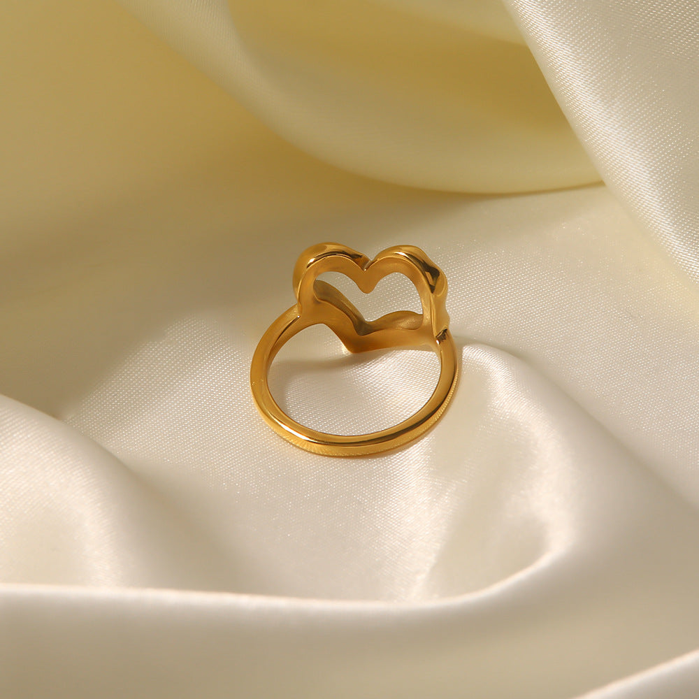 Heart Ring | Lightweight Stainless Steel-Plated 18k Gold Design 5