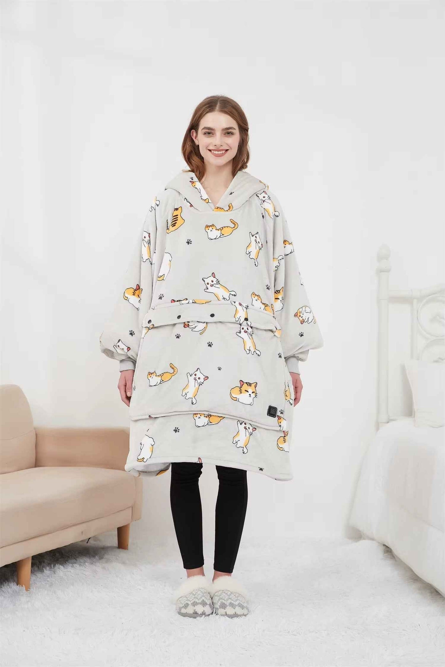 Heated Blanket Hoodie | Ultra-Soft, Oversized Design for Cozy Warmth 3