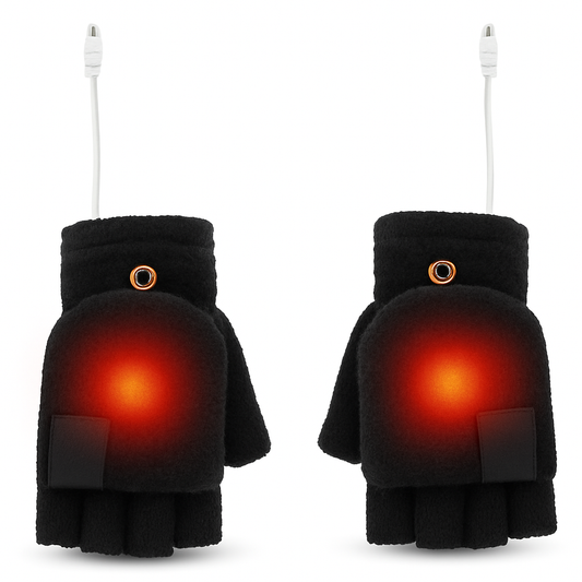 Heated Gloves | USB Powered Electric Half-Finger Design with Fast Heating 0