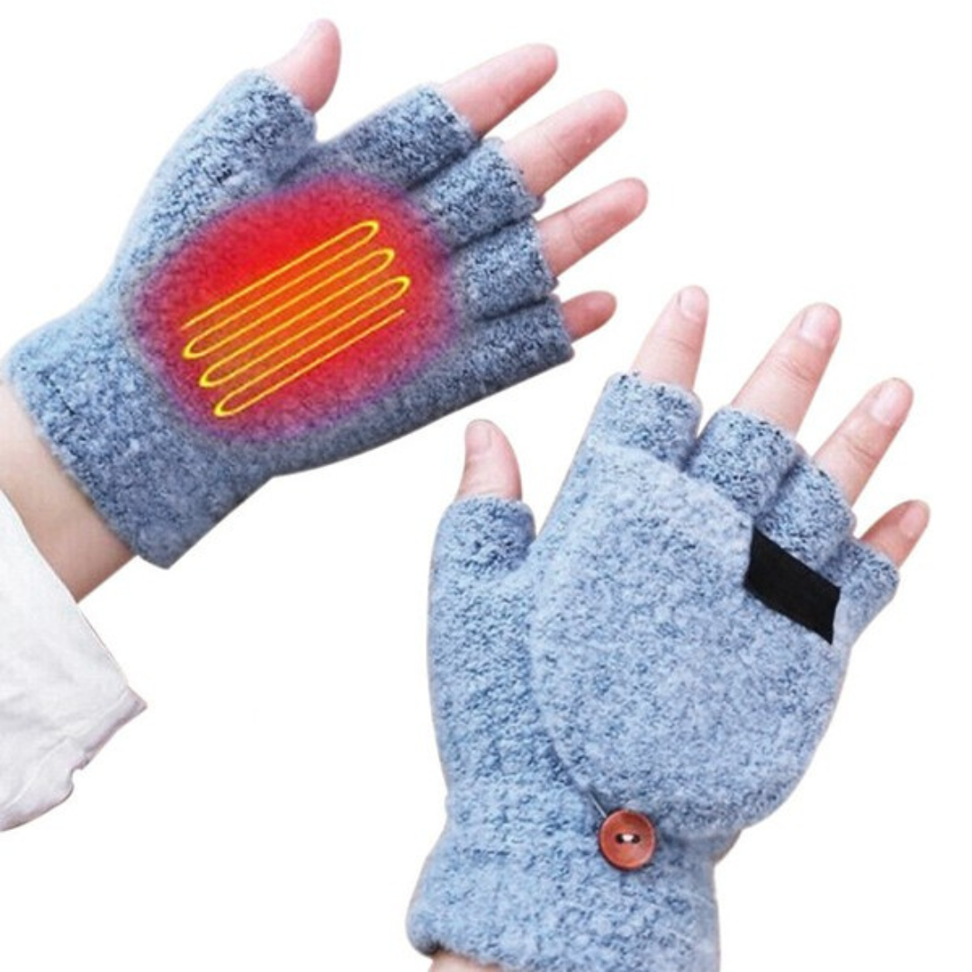 Heated Gloves | USB Powered Electric Half-Finger Design with Fast Heating 5