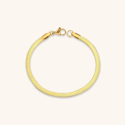 Herringbone Bracelet | Luxurious Gold-Plated Stainless Steel Accessory 7