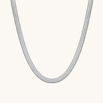 Herringbone Necklace | Ethically Sourced 18k Gold Plated Stainless Steel 5