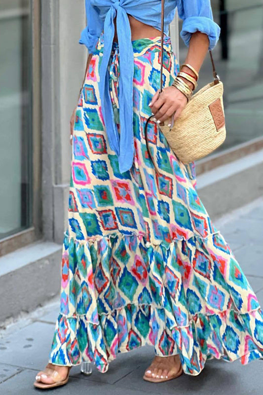 High-Waist Boho Skirt 0