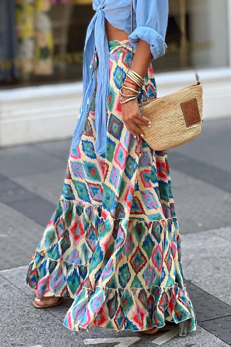 High-Waist Boho Skirt 1