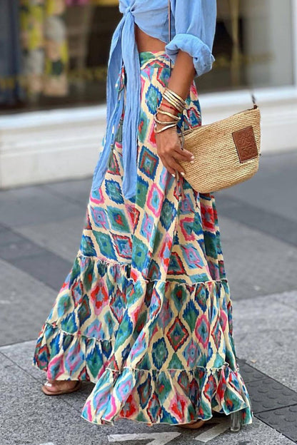 High-Waist Boho Skirt 1