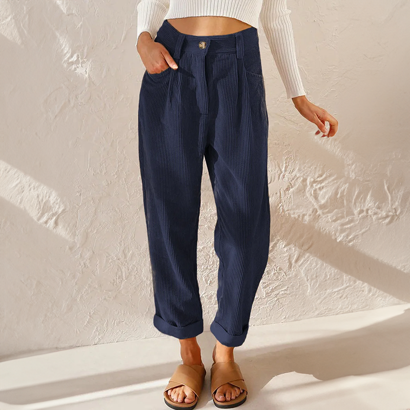High-Waisted Corduroy Trousers | Timeless Elegance for Every Occasion 2