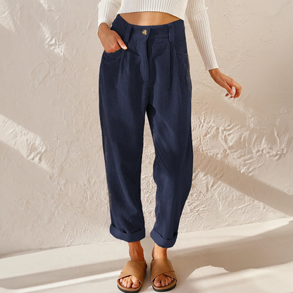 High-Waisted Corduroy Trousers | Timeless Elegance for Every Occasion 2