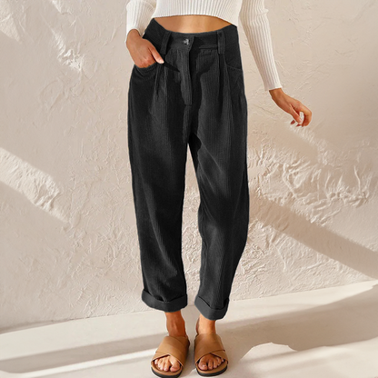 High-Waisted Corduroy Trousers | Timeless Elegance for Every Occasion 3