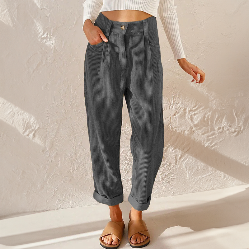 High-Waisted Corduroy Trousers | Timeless Elegance for Every Occasion 5