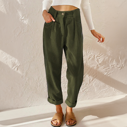 High-Waisted Corduroy Trousers | Timeless Elegance for Every Occasion 6