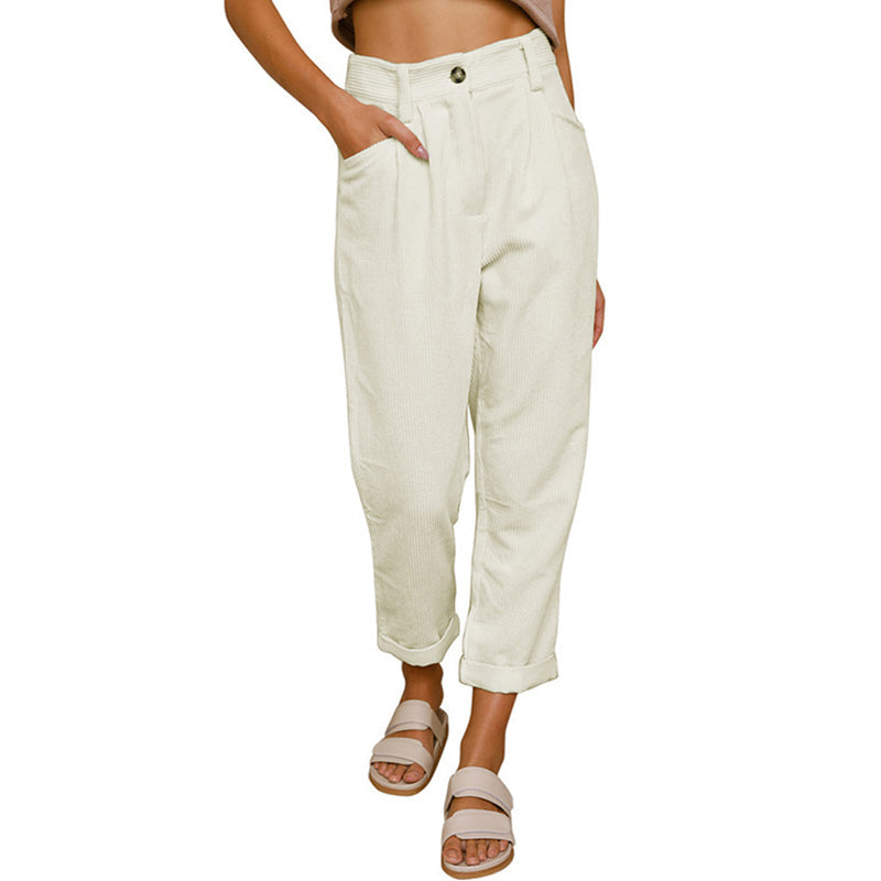 High-Waisted Corduroy Trousers | Timeless Elegance for Every Occasion 8