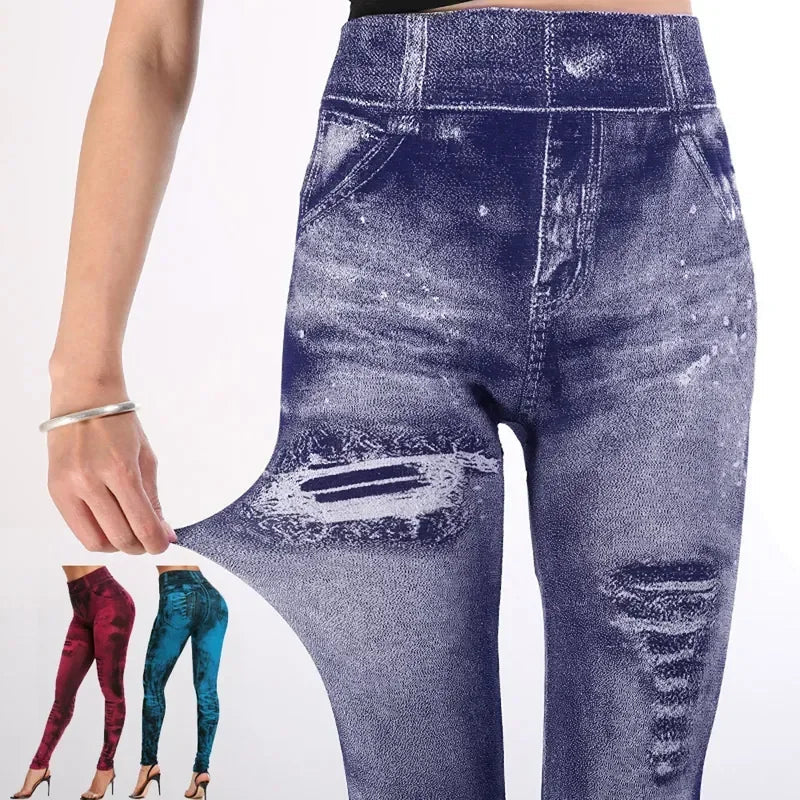 High-Waisted Jeggings | Comfortable Slim Fit Denim Leggings for Women 8