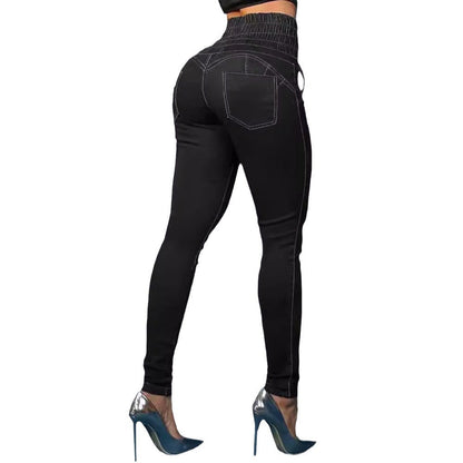 High-Waisted Jeggings | Unique Lace-Up Design for Modern Style 1