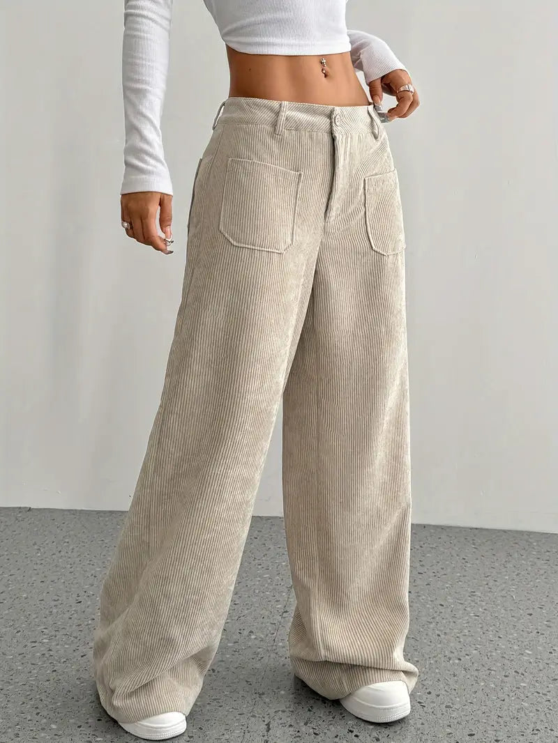 High-Waisted Wide Leg Trousers | Chic and Comfortable Design 0